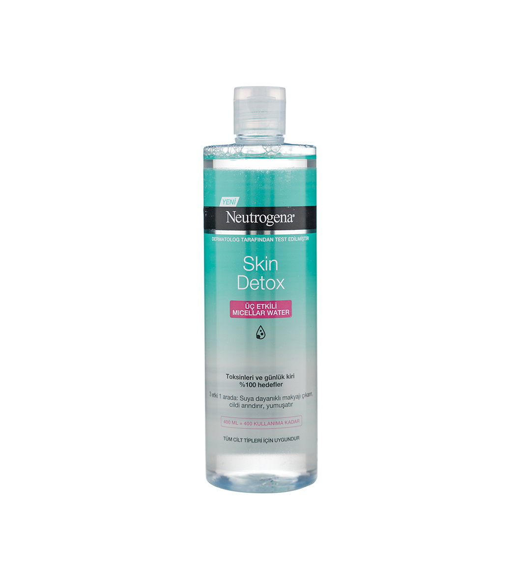 محلول میسلار واتر نوتروژینا مدل Skin Detox مناسب انواع پوست حجم 400 میلی لیتر محلول میسلار واتر نوتروژینا مدل Skin Detox مناسب انواع پوست حجم 400 میلی لیتر