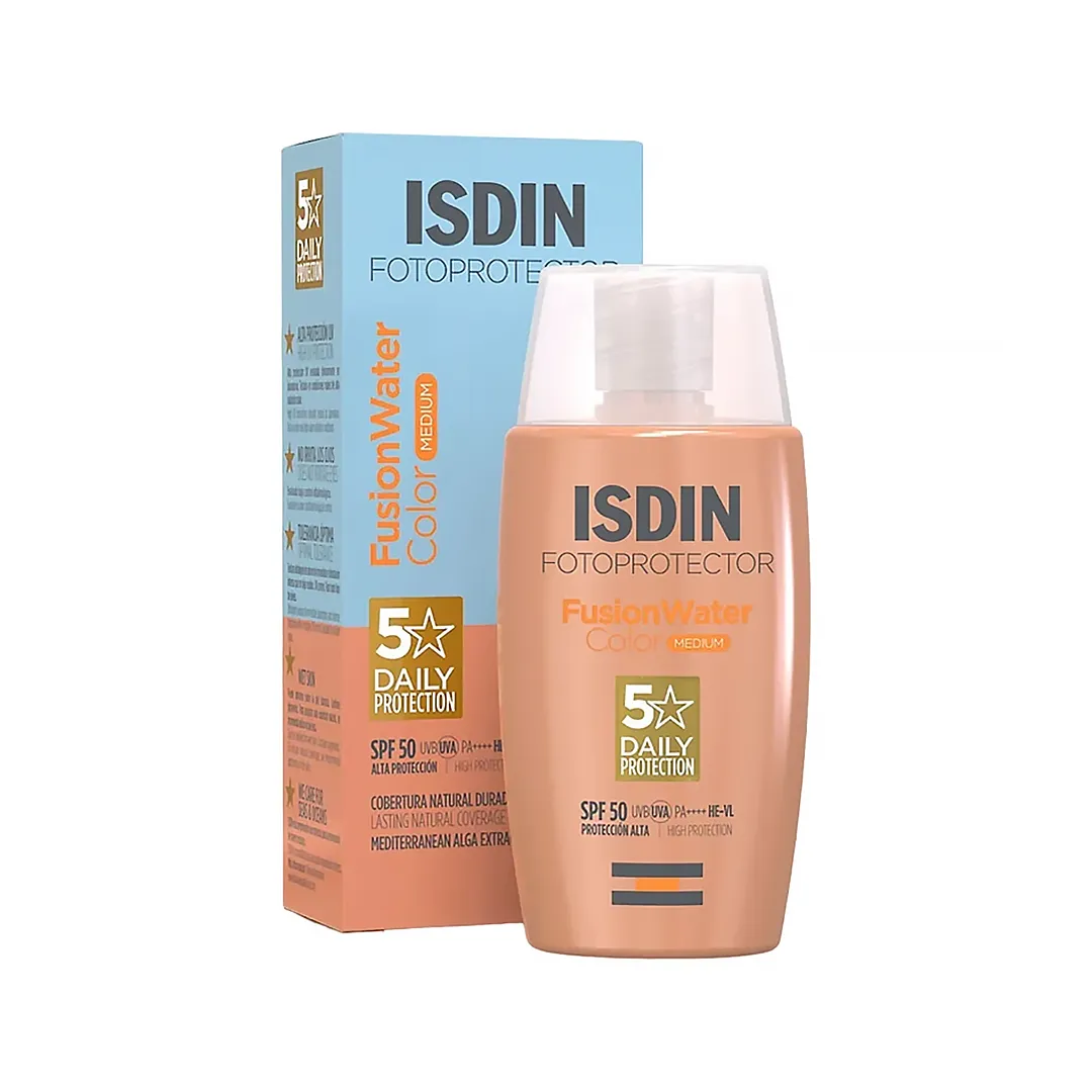 ضد آفتاب رنگی ایزدین مدل Fusion Water SPF50 حجم ۵۰ میلیلیتر تصویر ضد آفتاب رنگی ایزدین مدل Fusion Water SPF50 حجم ۵۰ میلیلیتر با بافت سبک و جذب سریع برای محافظت بالا از پوست در برابر آفتاب و ایجاد پوشش طبیعی