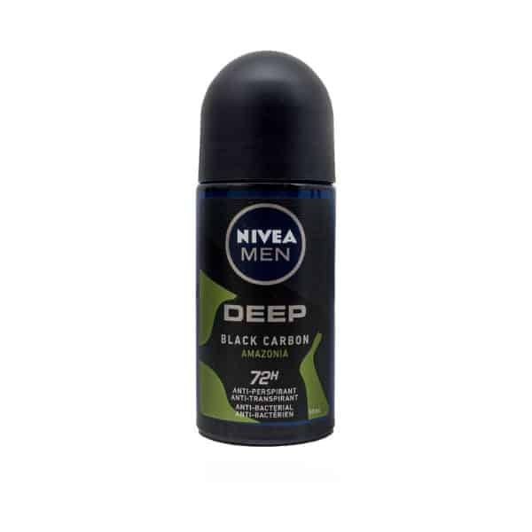 رول ضد تعریق مردانه نیوآ مدل Deep Black Carbon Amazonia حجم ۵۰ میلیلیتر تصویر رول ضد تعریق مردانه نیوآ مدل Deep Black Carbon Amazonia حجم ۵۰ میلیلیتر با رایحه جنگلی و فرمول کربن فعال برای محافظت طولانیمدت در برابر تعریق و بوی بدن