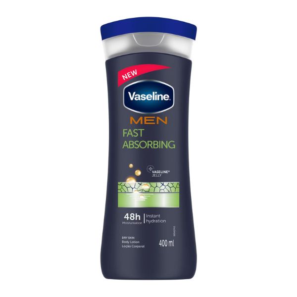 لوسیون بدن مردانه وازلین مدل Fast Absorbing حجم ۴۰۰ میلیلیتر تصویر لوسیون بدن مردانه وازلین مدل Fast Absorbing حجم ۴۰۰ میلیلیتر با جذب سریع و فرمول سبک برای آبرسانی و نرمی پوست بدون ایجاد چربی