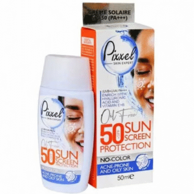 تصویر کرم ضد آفتاب بی‌رنگ پیکسل SPF50 مناسب پوست‌های چرب، جوش‌دار و مختلط با فرمول فاقد چربی برای محافظت بالا، کنترل چربی و پیشگیری از جوش