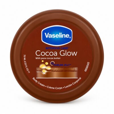 کرم مرطوب کننده دست و بدن کاکائو وازلین مدل Cocoa Glow حجم ۷۵میلی لیتر