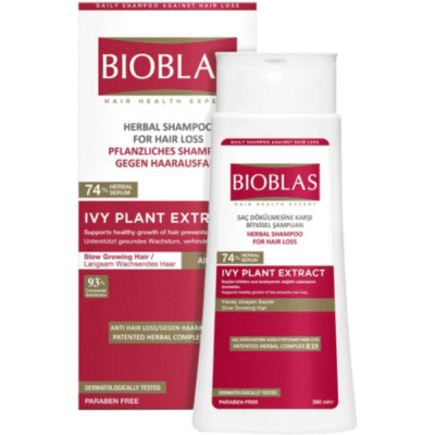 تصویر شامپو ضد ریزش و تقویت رشد مو بیوبلاس مدل Ivy Plant Extract حجم ۳۶۰ میلی‌لیتر حاوی عصاره عشقه برای افزایش رشد مو و کاهش ریزش