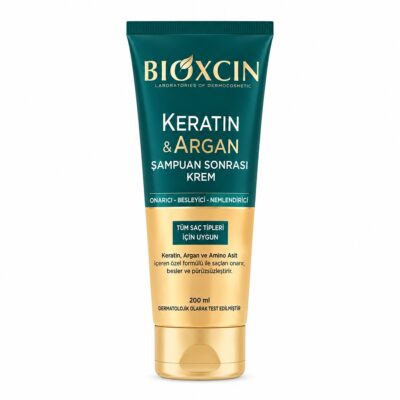 ماسک مو ترمیم کننده و مرطوب کننده حاوی کراتین و روغن آرگان بیوکسین حجم250 میلی لیتر
