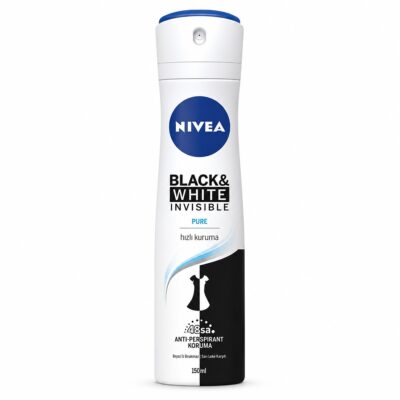 اسپری ضد تعریق زنانه نیوآ مدل(black & white invisible pure)حجم 150 میل