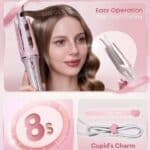 دستگاه فر کننده مو شیگلم مدل اتوماتیک سایز32 رنگ صورتی طرح Cupids Charm One-Touch - تصویر 2