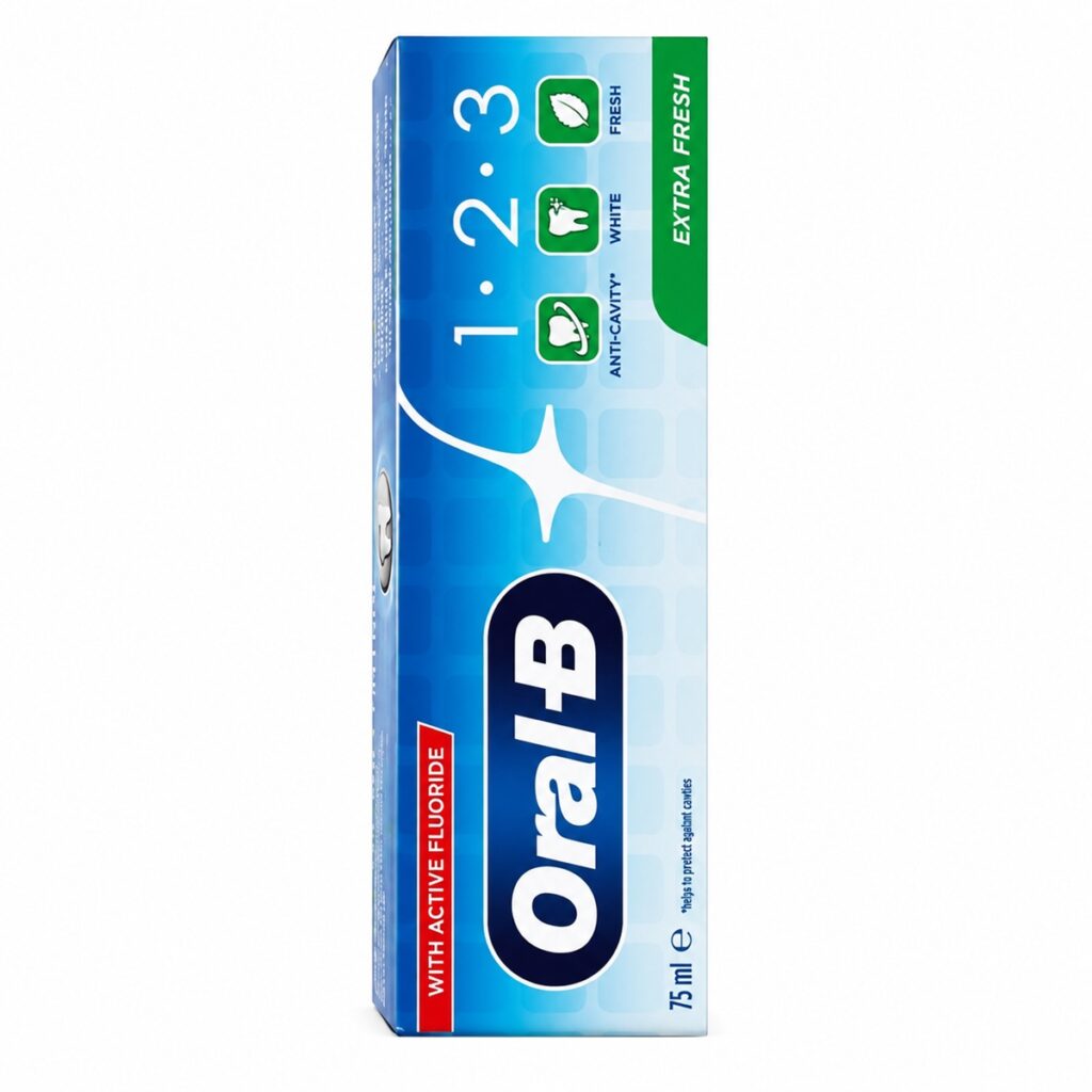 خمیر دندان اورال بی 1.2.3 مدل Extra Fresh حجم 75 میل