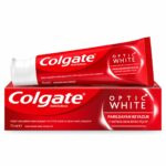 خمیر دندان کولگیت مدل optic white سفید کننده و ضد لک حجم 50 میلی لیتر